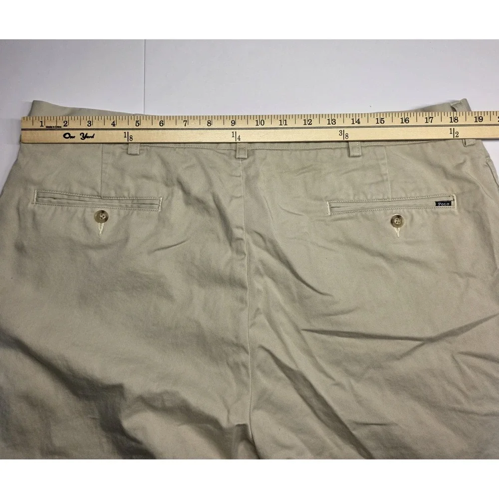 Polo Ralph Lauren Mens Size 38x29 Classic Fit Beige Pleated Chino Pants‎